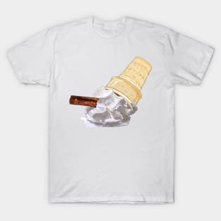 Melted ice-cream (vanilla & chocolate flake) T-Shirt